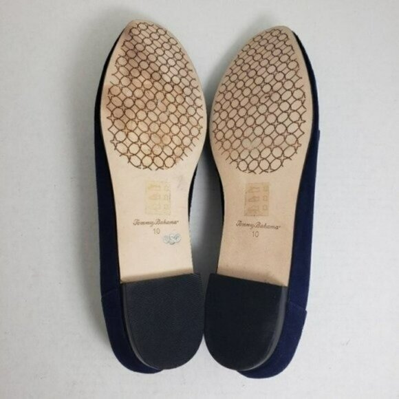 Tommy Bahama Blue Keep Palm Carry On Flats Sz 10 - Picture 6 of 7